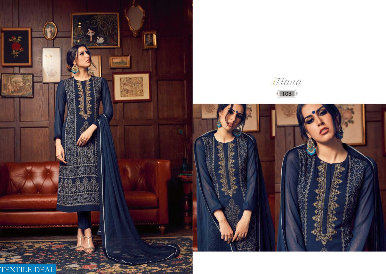 Itrana Zaina Wholesale Embroidered Straight Suits